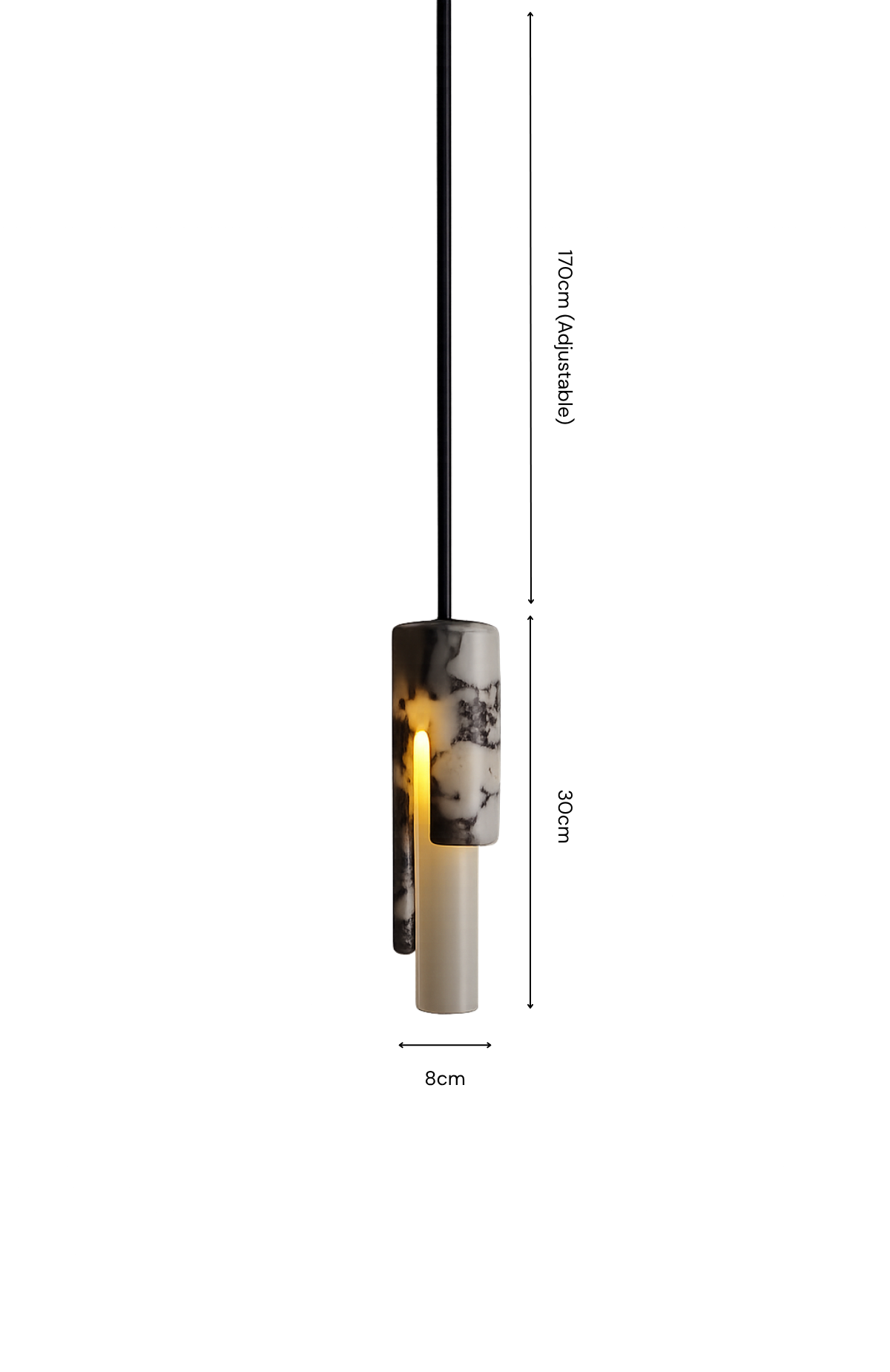 Sculptural Marble Pendant Light