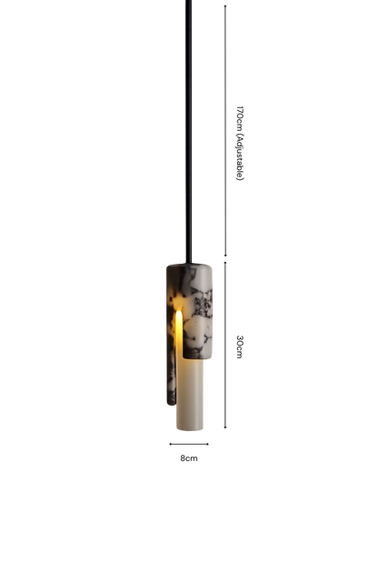 Sculptural Marble Pendant Light