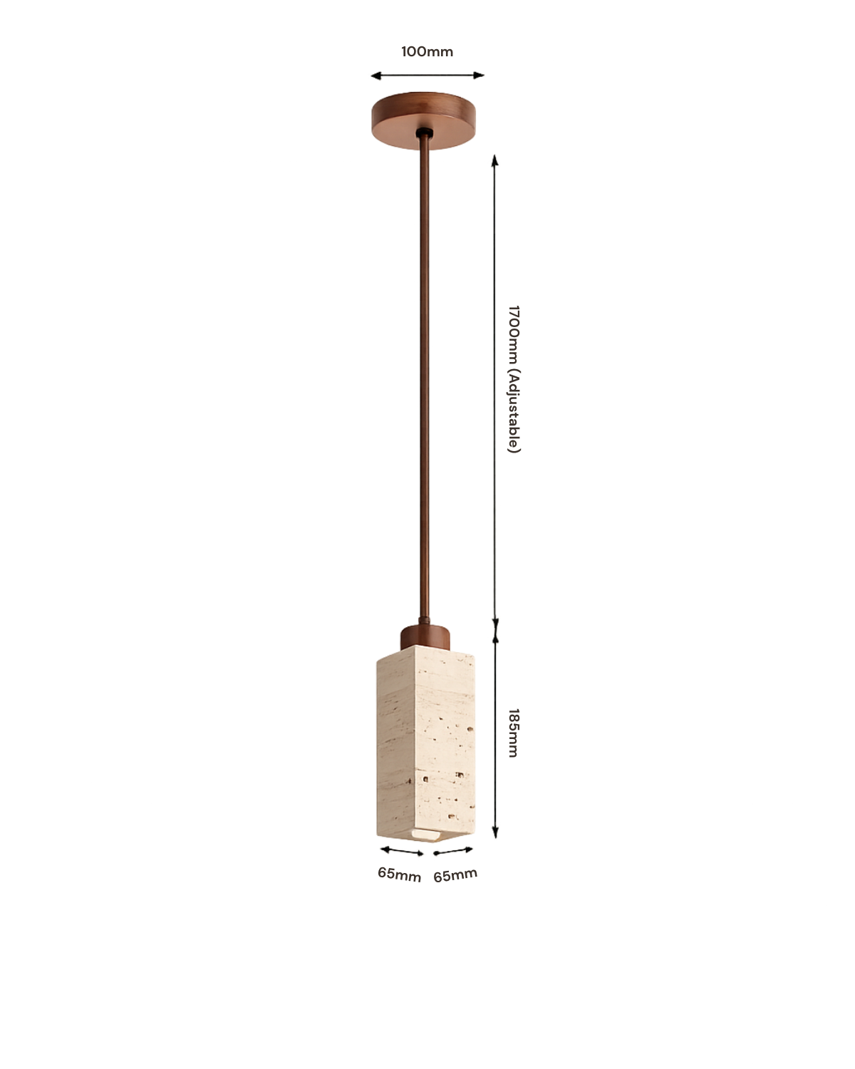 Travertine Stone Pendant Light
