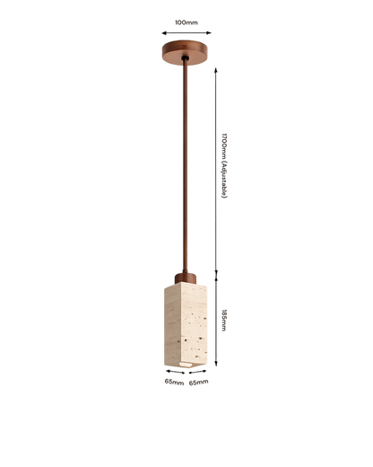 Travertine Stone Pendant Light