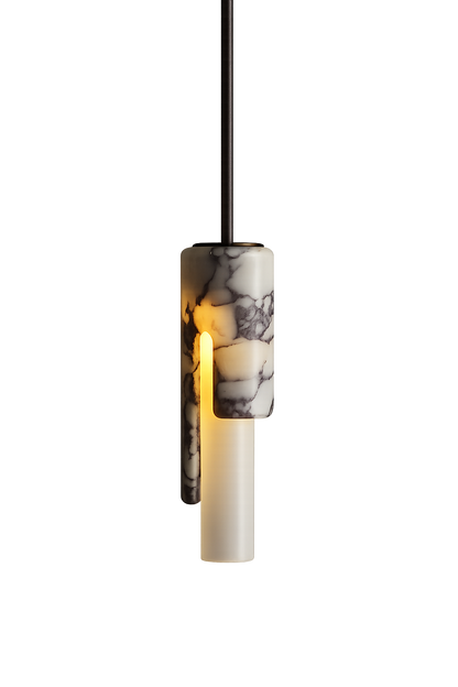 Sculptural Marble Pendant Light