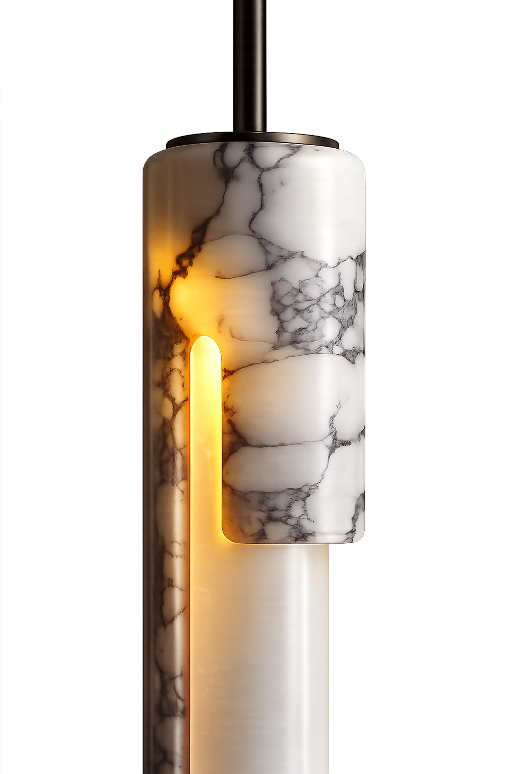 Sculptural Marble Pendant Light