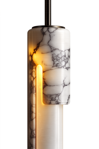 Sculptural Marble Pendant Light