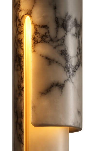 Sculptural Marble Pendant Light