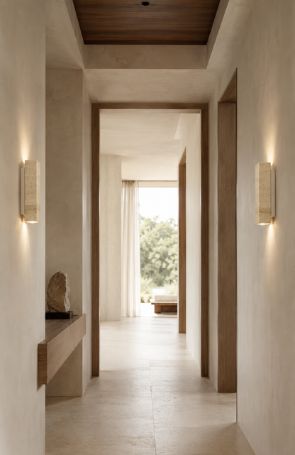 Travertine Stone Wall Sconce