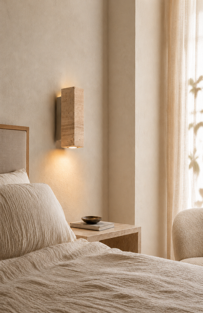 Travertine Stone Wall Sconce
