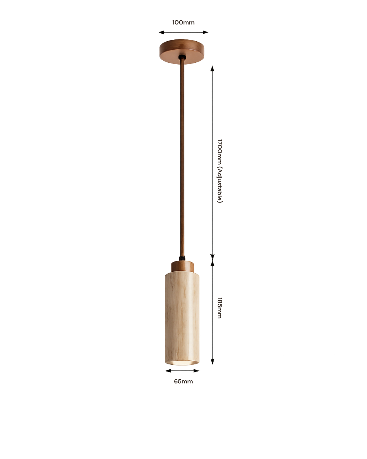 Travertine Stone Pendant Light